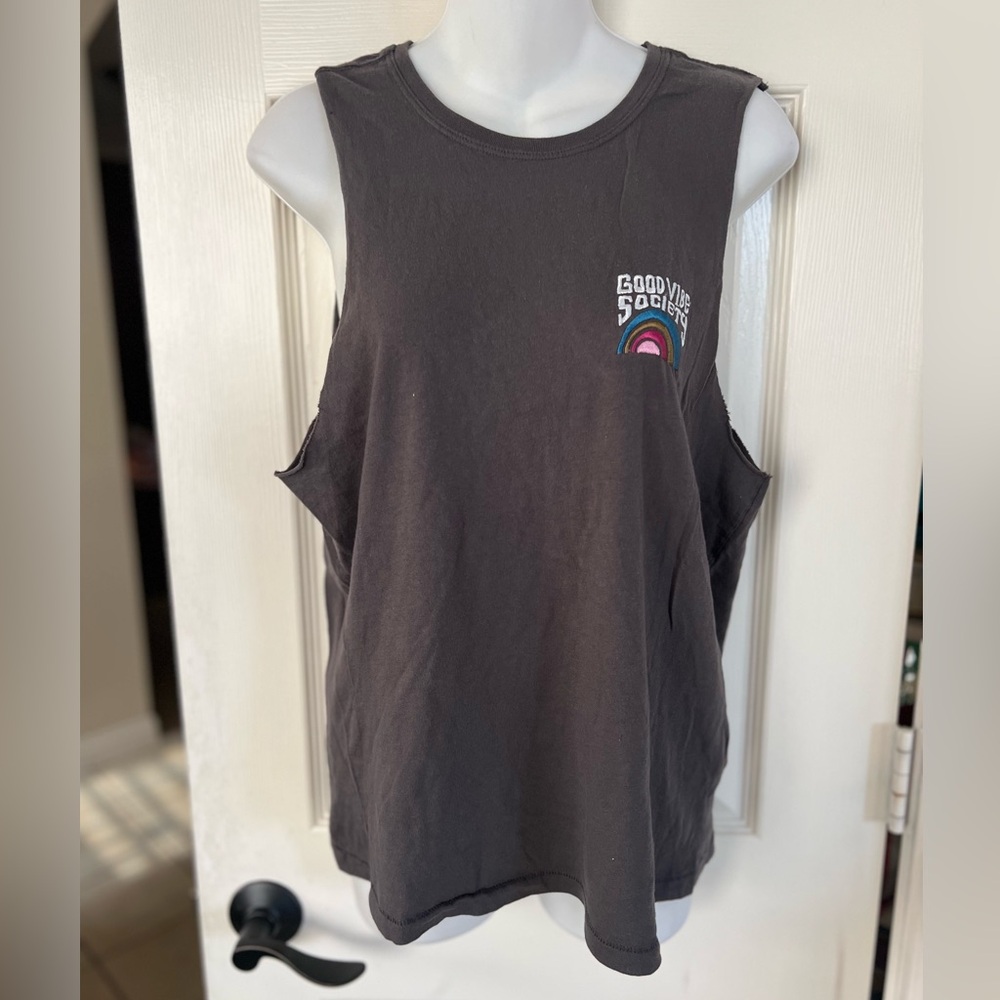 Spiritual Gangster Gray Muscle Cropped Tee